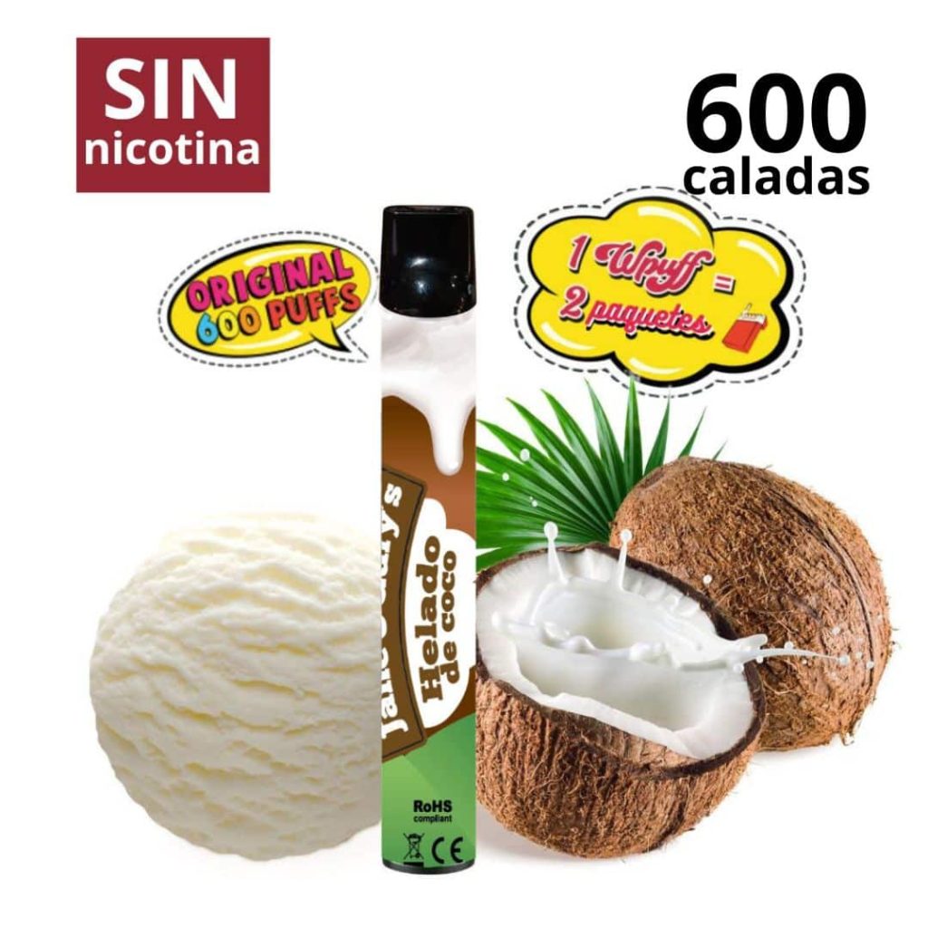 Pod desechable Wpuff helado de coco